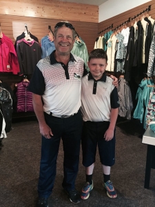 Father/son golfing at Trickle Creek Golf Resort in Kimberley, B.C