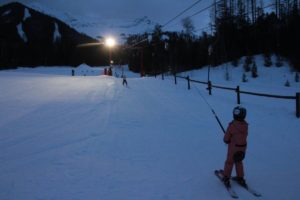 Night skiing on the Mighty Moose